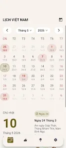 Vietnamese calendar preview 2